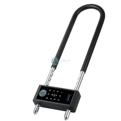 Fingerprint U-Shaped Glass Door Lock with Password & RFID Card Access