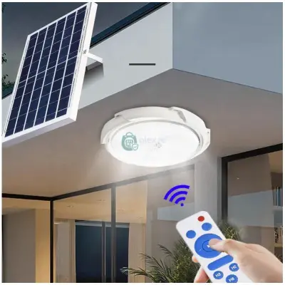 Smart Solar Ceiling Light with Remote Control & Separate Solar Panel