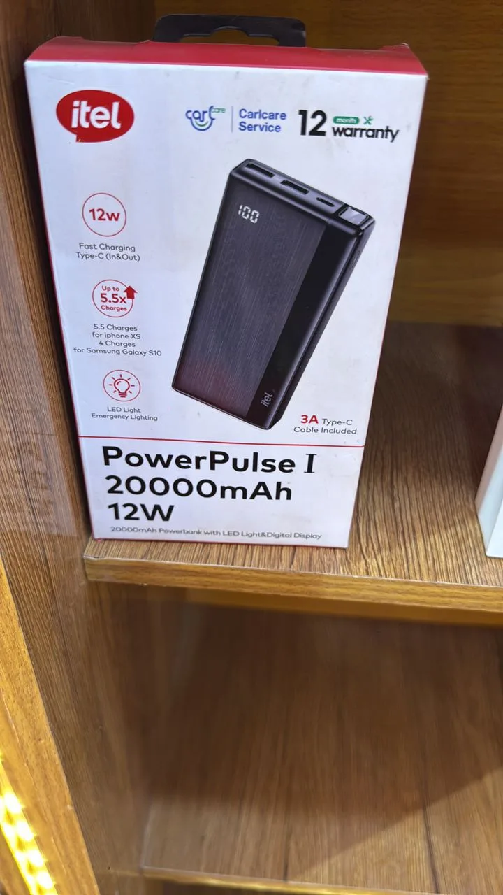 Itel powerbank 20000mah digital