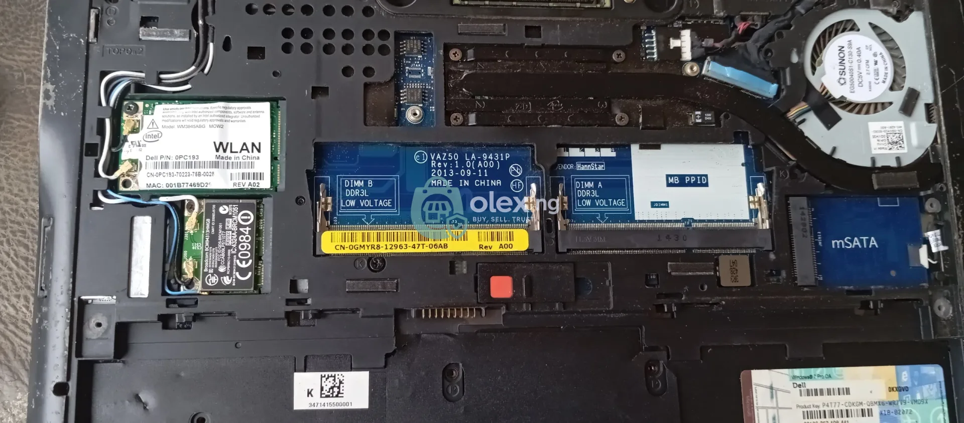 Dell Latitude E7240 core i5 motherboard 