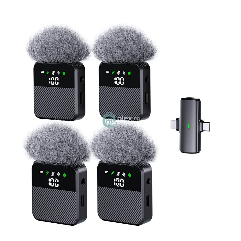 Professional Wireless Lavalier Microphone – 4 Mics