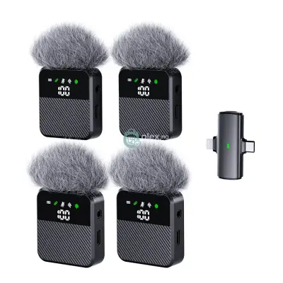 Professional Wireless Lavalier Microphone – 4 Mics