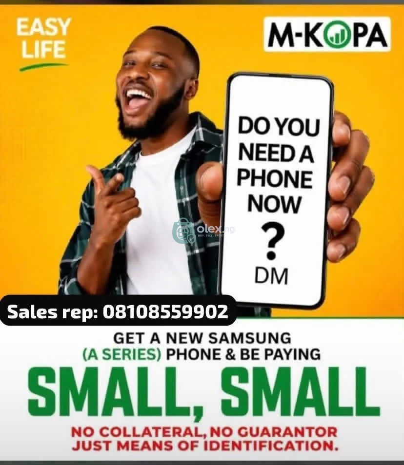 Contact me for ur pay small small phone (mkopa) just Deposit small money and own a brand new phone instantly💯 no guarantor❌no collateral❌ Dm on WhatsA