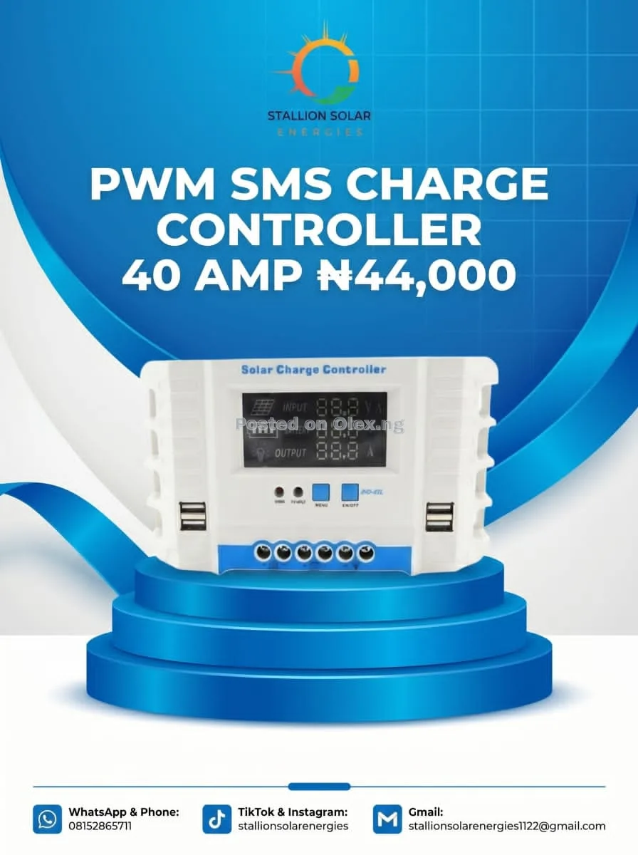 PWM SMS CHARGE CONTROLLER 40Amp