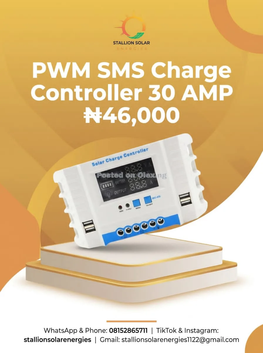PWM SMS CHARGE CONTROLLER 30Amp