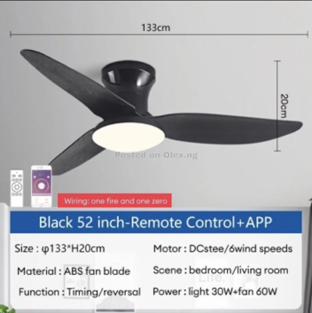 Deka Modern Ceiling fan with Led 