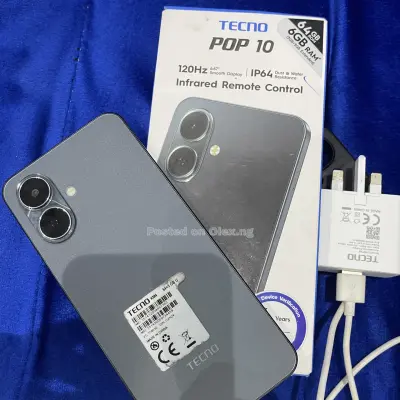 Open box tecno pop 10 3+3/64gb