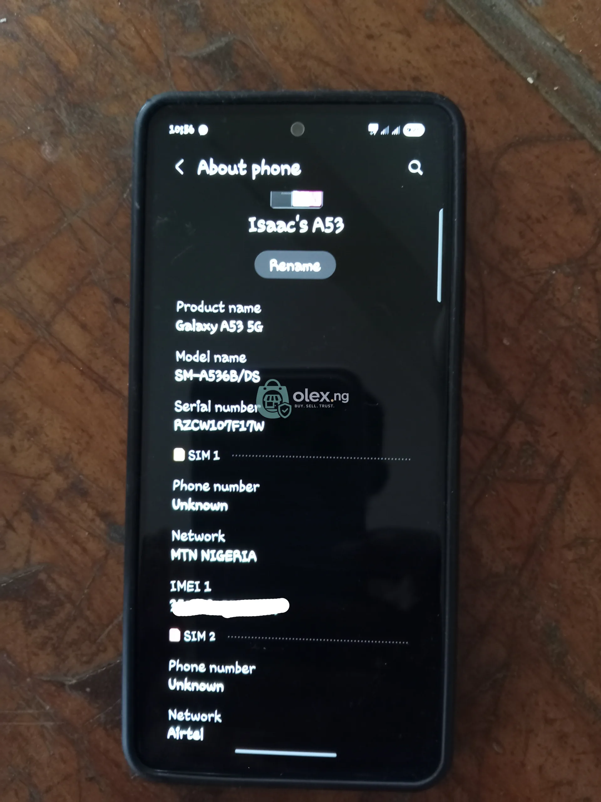 Samsung galaxy A53, 5G 2 sim card