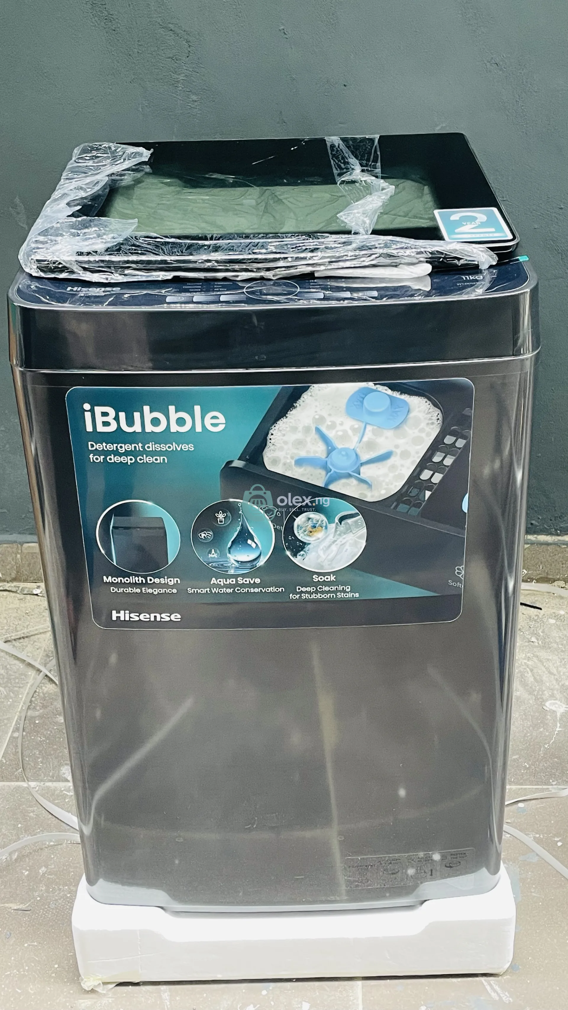 New Hisense 11kg top load automatic washing machine
