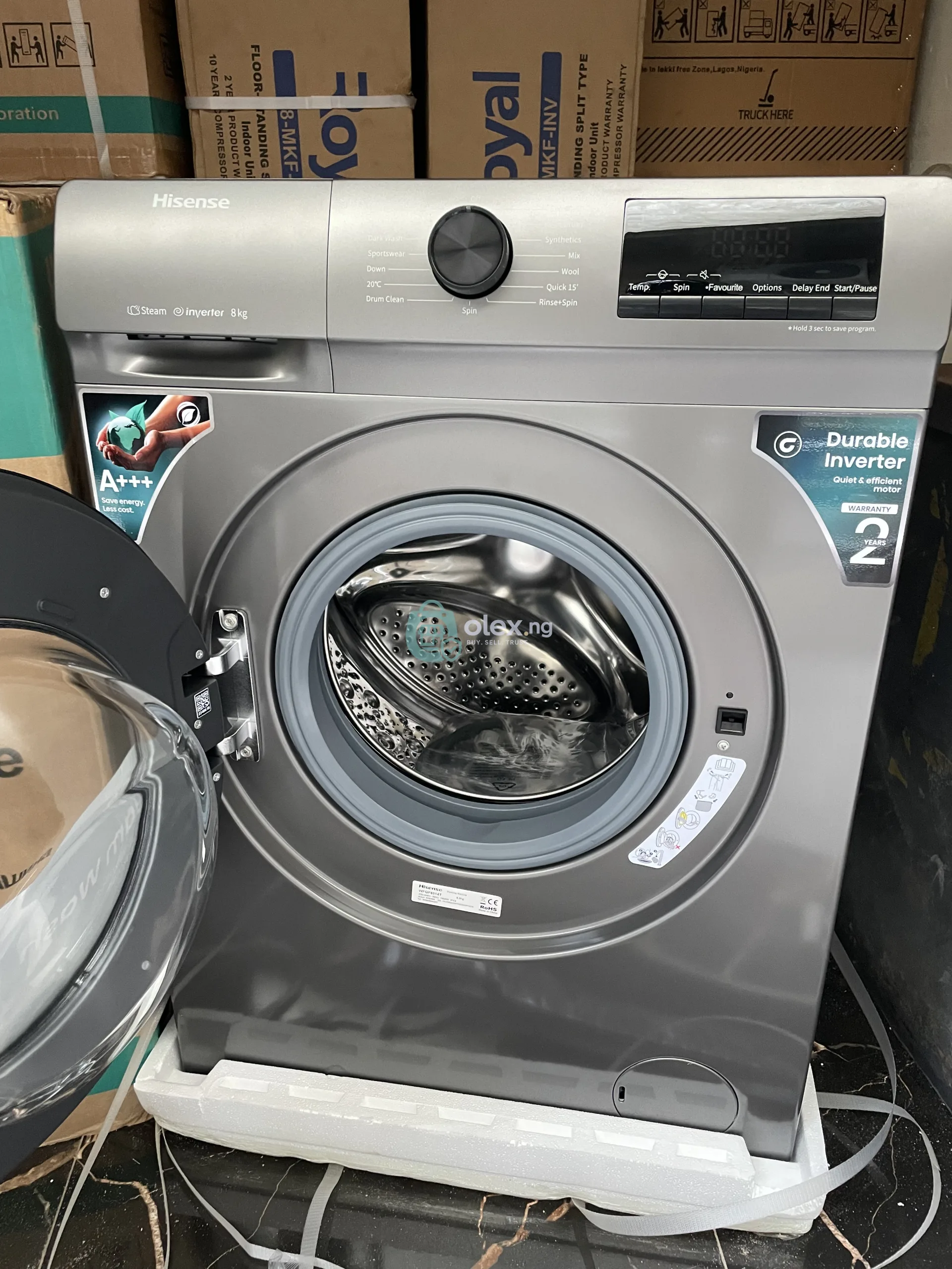 Hisense 8kg front load automatic wash and spin washing machine