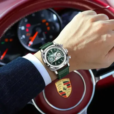 POEDAGAR LEATHER CHRONOGRAPH 